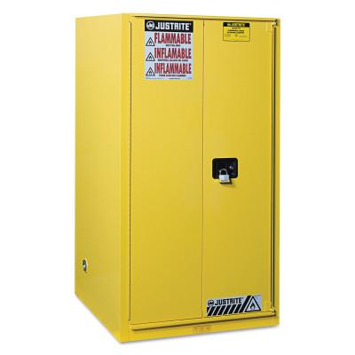 96 Gallon, 5 Shelves, 2 Doors, Manual Close, Paint Safety Cabinet, Sure-Grip® EX, Yellow - 896010