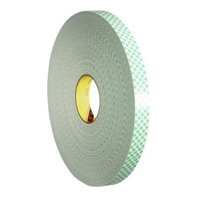 Double Coated Urethane Foam Tapes, 3/4 in x 72 yd, 62.5 mil, Green