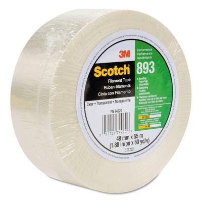 Scotch Industrial Grade Filament Tape 893, 1.89 in x 60 yd, 300 lb/in Strength