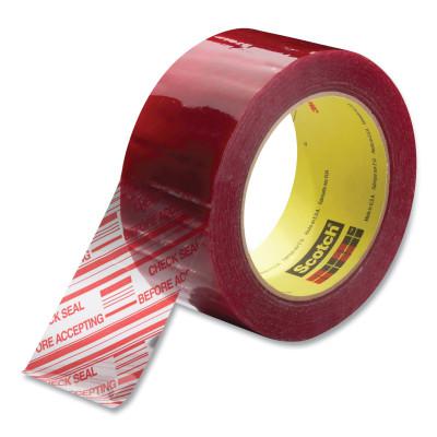Scotch Security Message Box Sealing Tapes 3779, 48 mm x 100 m, Red/Clear