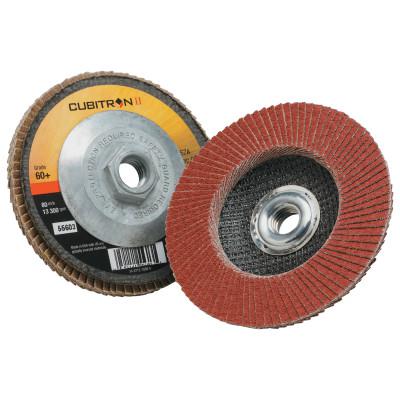 3M ABRASIVE Cubitron II Flap Disc 967A, 4 1/2 in, 60 Grit, 13,300 rpm, Type 27