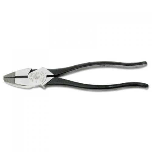 Lineman's High-Leverage Pliers, New England Nose, 9 1/4 in Length, 23/32 in Cut, Plain Handle