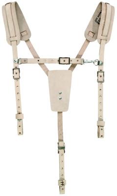 Soft Leather Work Belt Suspender, Light Brown