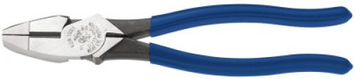 Lineman's High-Leverage Plier, New England Nose, 9 in L, 0.781 in Cut, Dark Blue Plasic-Dipped Handle