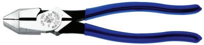 KLEIN TOOLS Side Cutting Pliers, 9-1/4 in Length, 25/32 in Cut, Plastic-Dipped Handle