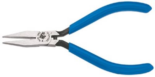 Klein Tools Midget Flat Long-Nose Pliers, Alloy Steel Curved Jaw 4 3/4 in OAL
