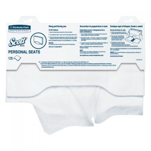Personal Seats Sanitary Toilet Seat Covers, 15" x 18", 125/Pack