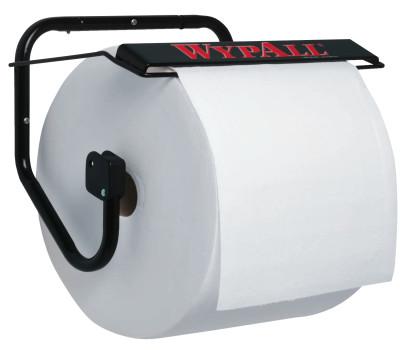 WypAll Jumbo Wiper Dispenser, Wall, Metal, Black