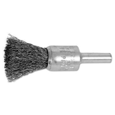 PFERD Standard Duty Crimped End Brushes, Carbon Steel, 22,000 rpm, 1/2" x 0.01"