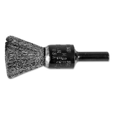 PFERD Standard Duty Crimped End Brushes, Stainless Steel, 22,000 rpm, 1/2" x 0.006"