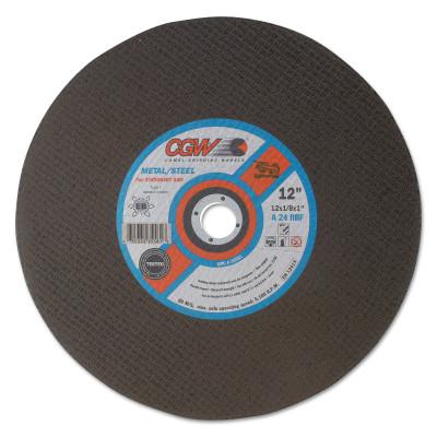Type 1 Cut-Off Wheel, Stationary Saw, 14 in Dia, 1/8 in Thick, 1 in Arbor, 24 Grit,