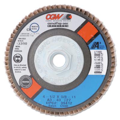 CGW Abrasives Flap Wheel, 2 in x 1 in, 60 Grit, 25000 RPM