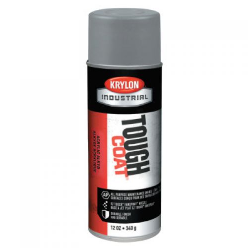 Tough Coat Acrylic Alkyd Enamels, 12 oz Aerosol Can, Machinery Light Gray