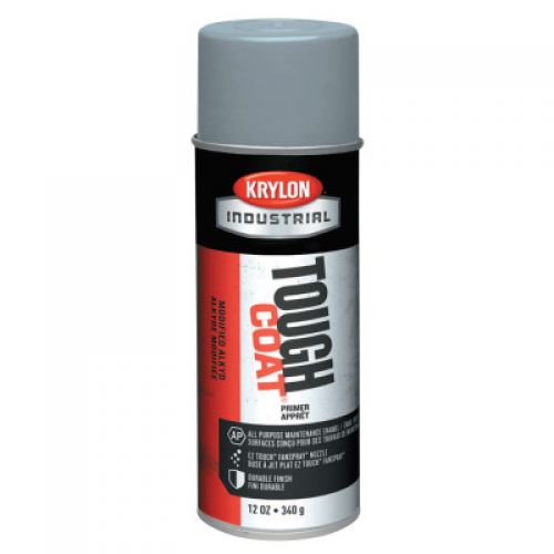 Tough Coat Primer, 12 oz Aerosol Can, Light Gray, Flat