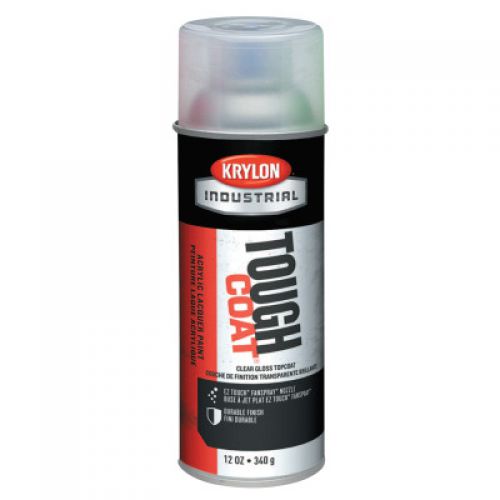 Tough Coat Acrylic Alkyd Enamel, 12 oz Aerosol Can, Clear Gloss Topcoat