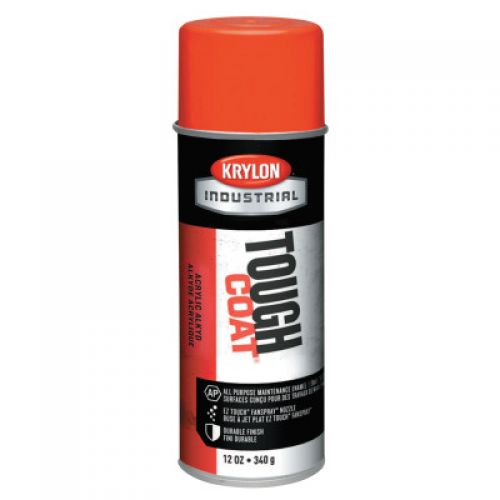 Tough Coat Acrylic Alkyd Enamels, 12 oz Aerosol Can, Implement Orange