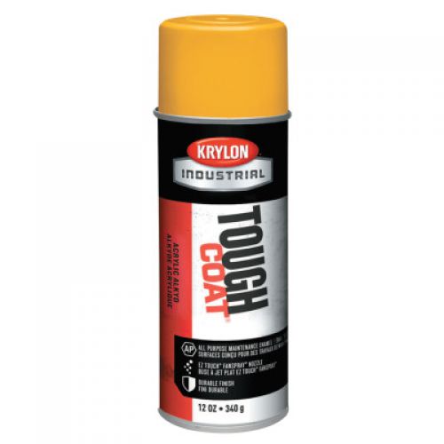 Tough Coat Acrylic Alkyd Enamel, 12 oz Aerosol Can, OSHA Yellow