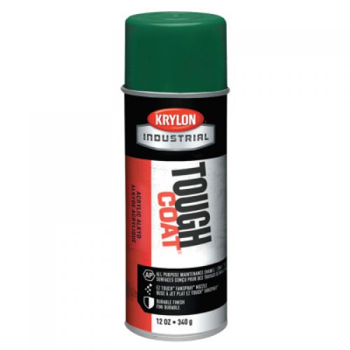 Tough Coat Acrylic Alkyd Enamels, 12 oz Aerosol Can, Medium Green