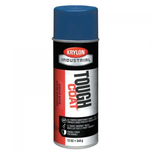 Tough Coat Acrylic Alkyd Enamel, 12 oz Aerosol Can, Dark-Blue