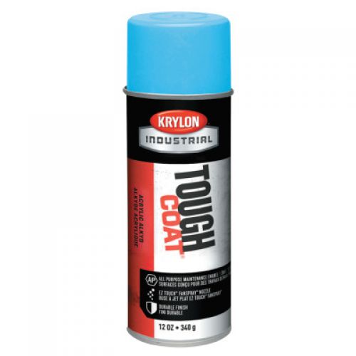 Tough Coat Acrylic Alkyd Enamel, 12 oz Aerosol Can, Light Blue