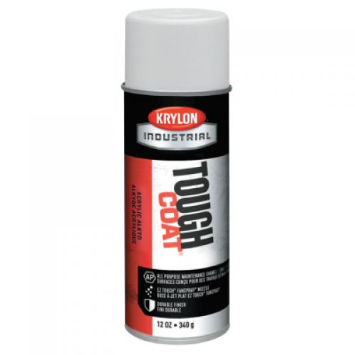 Tough Coat Acrylic Alkyd Enamel, 12 oz Aerosol Can, Flat White