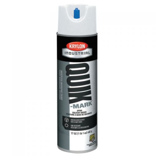 Krylon Quik-Mark APWA Solvent-Based Inverted Marking Paints,17oz Aerosol, Utility White