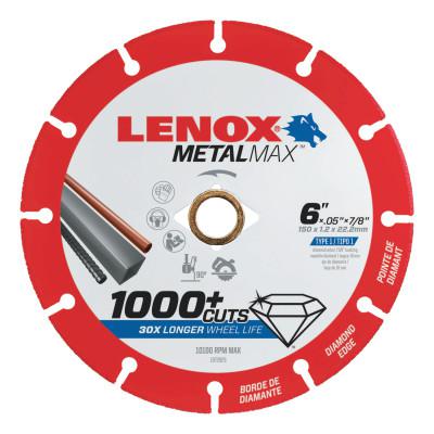 MetalMax Cut-Off Wheel, 6 in, 7/8 in Arbor, Steel/Diamond