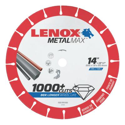 MetalMax Cut-Off Wheel, 14 in, 1 in Arbor, Steel/Diamond