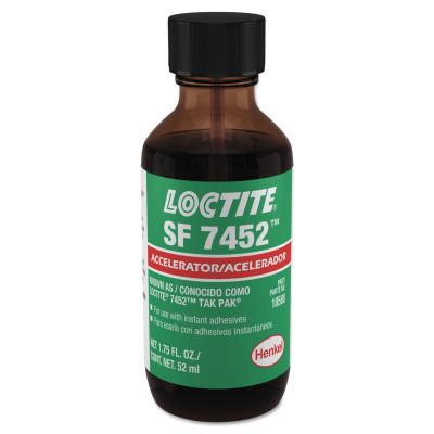 LOCTITE 7452 Tak Pak Accelerator, 1 3/4 oz, Bottle, Clear