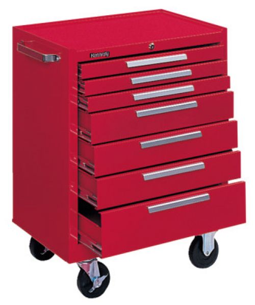 10146 ROLLER CABINET 7 DRAWER SMOOTH RED