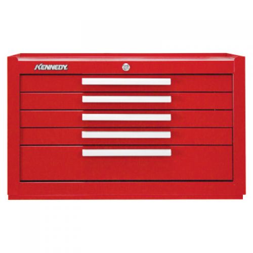 K Series 29 in 5-Drawer Mechanics' Top Chest, 29 in W x 20 in D x 16-1/2 in H, 4,872 in³, Red