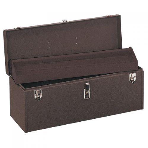 24 " Professional Tool Boxes, 24 1/8"W x 8 5/8"D x 9 3/4"H, Steel, Brown Wrinkle