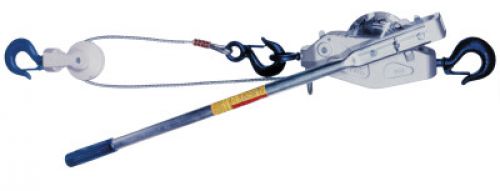 Cable Ratchet Hoist-Winches, 2 Tons Capacity, 20 ft Lifting Height, 110 lbf
