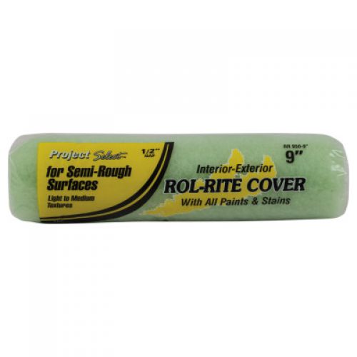 Rol-Rite Roller Cover, 9 in, 1/4 in Nap, Knit Fabric