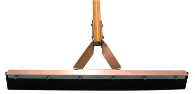 Straight Squeegees, 18 in, Black Rubber, With Handle