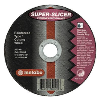 METABO Cutting Wheel, 4 1/2 in Dia, .045 in Thick, 60 Grit Alum. Oxide