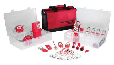 MASTER LOCK Safety Series Group Lockout Kits, Lam. Steel, Elec., 1/4, 1 1/2, 25/32in shackle