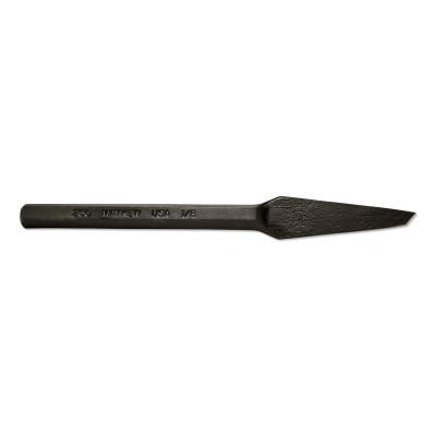 Half Round Nose Chisels, 5 1/2 in Long, 1/8 in Cut, 12 per box