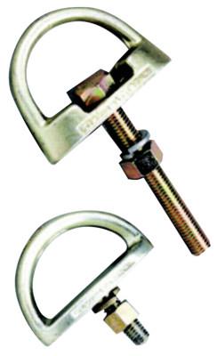 Bolt Anchorage Connectors, D-Bolt Anchor, 4 in Thick, 5/8" Dia Bolt, Washer/Nut