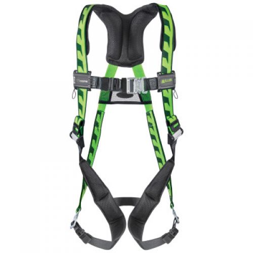 AirCore Full-Body Harness, Steel Stand-Up Back D-Ring, Universal, Quick-Connect Straps, Green