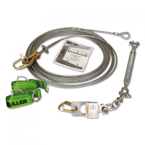SkyGrip Wire Rope Lifeline Kit, with Two 10 ft Cross Arm Straps