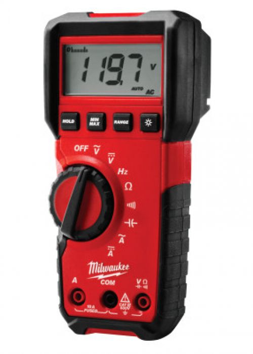 MILWAUKEE ELECTRIC TOOLS Milwaukee Digital Multimeters, 5 Function,  Range, 10 AAC; 10 ADC