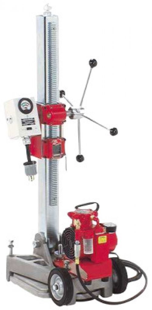 MILWAUKEE ELECTRIC TOOLS Vac-U-Rig Diamond Coring Rigs, 250 rpm, 1 1/4 in; 1/2 in; 3/4 in Cut Cap., Morse