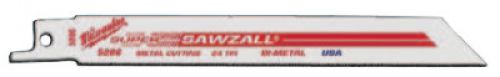 MILWAUKEE ELECTRIC TOOLS Thin Kerf SAWZALL Blades, 4 in x 3/4 in, 14 TPI, 1/2 in Universal, Most Metals