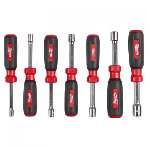 MILWAUKEE ELECTRIC TOOLS Hollow Shaft Nut Driver Sets, 12 Pt., Inch, 7 pc