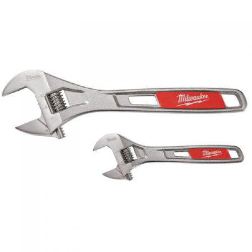 MILWAUKEE ELECTRIC TOOLS 2-Piecec Adjustable Wrench Set, 6 in/10 in, Steel
