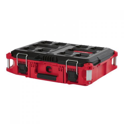 MILWAUKEE ELECTRIC TOOLS PACKOUT Tool Boxes, Polymer/Metal, 22.1w x 16.1d x 6.6h, Red/Black