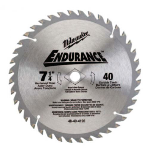 MILWAUKEE ELECTRIC TOOLS Endurance Carbide Circular Saw Blades, 7 1/4 in, 48 Teeth