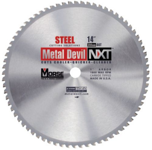 Metal Devil NXT Circular Saw Blades, 7 in, 20 mm Arbor, 5,800 rpm, 40 Teeth