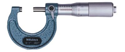 Series 103 Mechanical Micrometers, 0 in-1 in, .0001 in, Friction Thimble